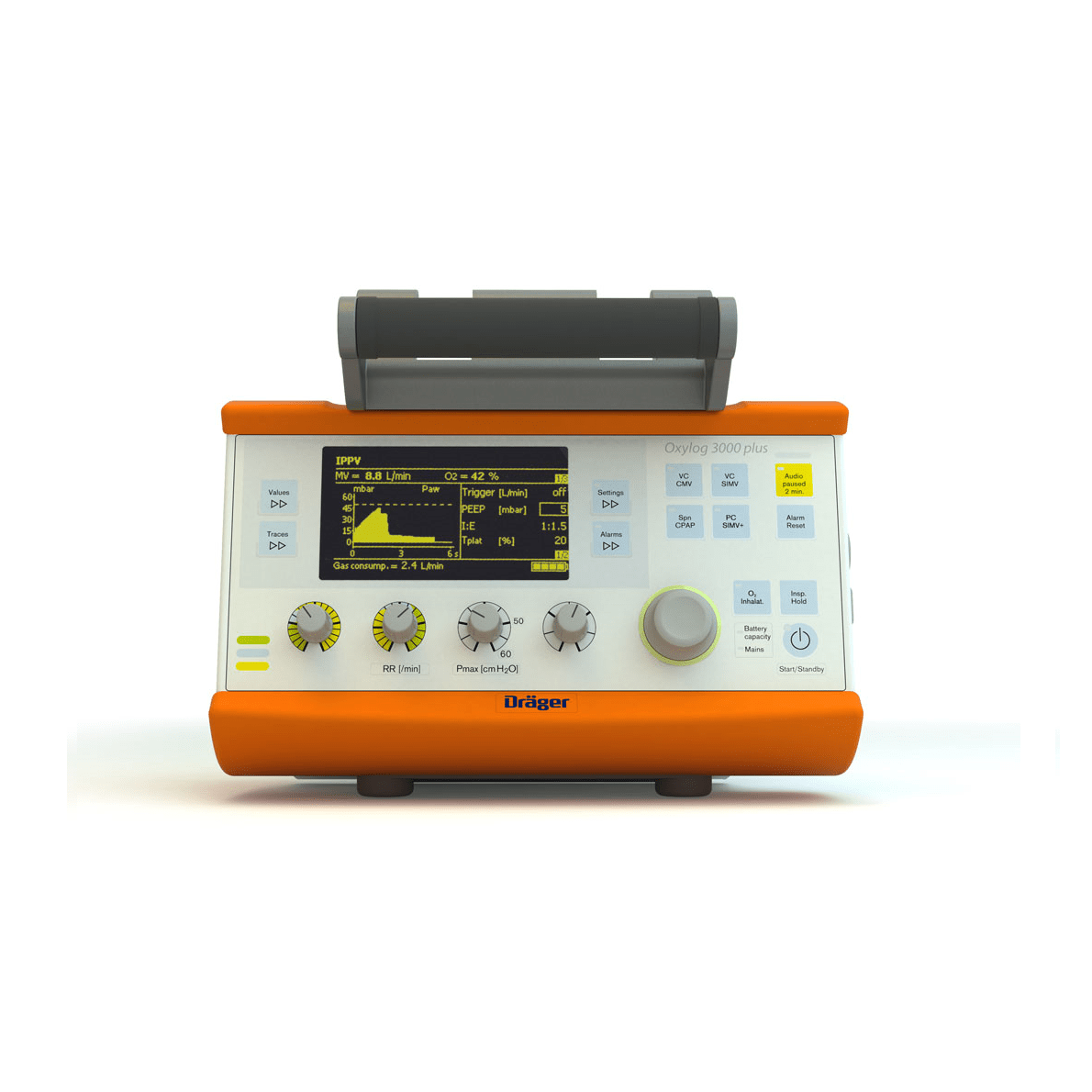 Drager-Drager Oxylog® 3000 Plus Transport Ventilator, Recertified-MedTech-1